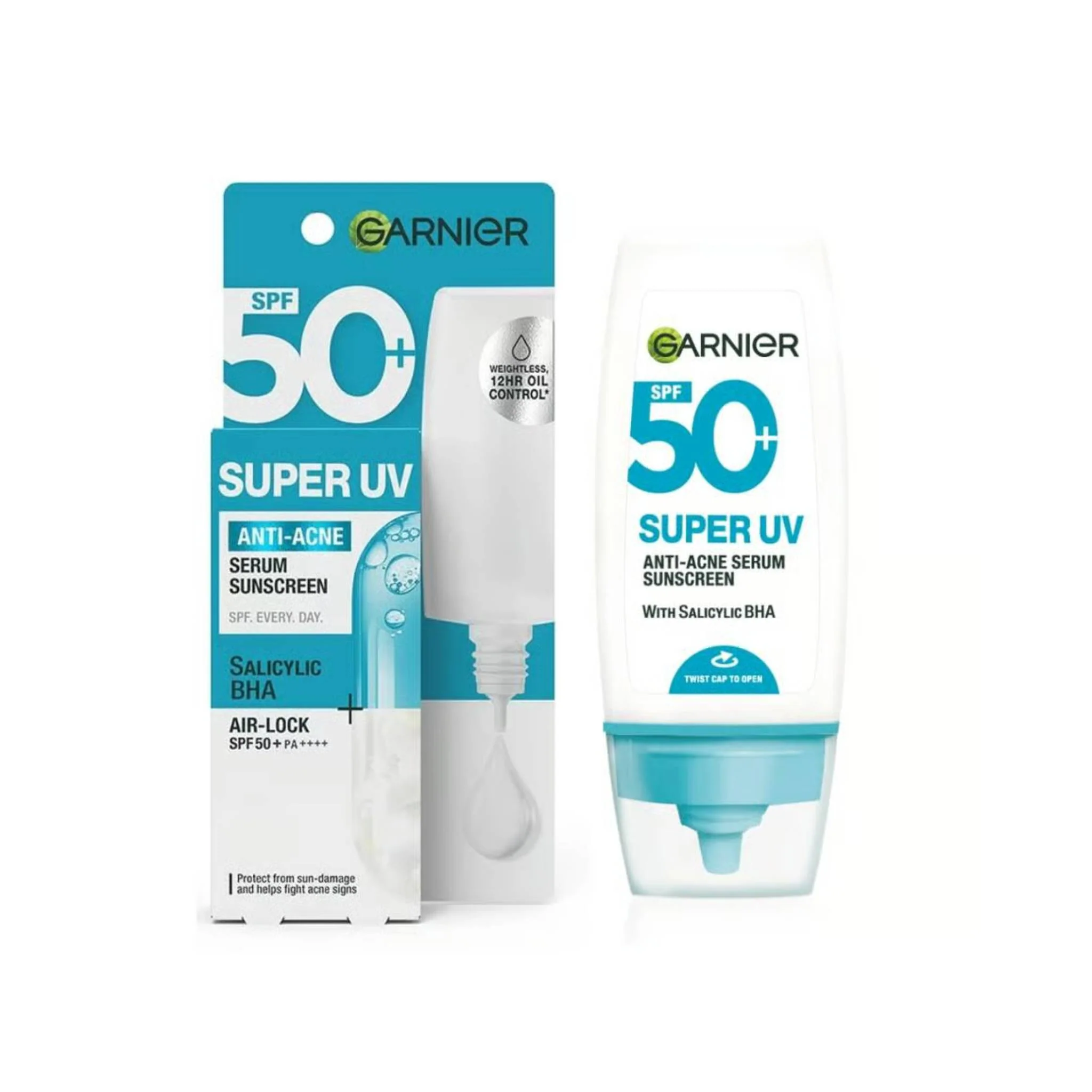 Garnier Super UV Acne Pore Skin Serum Sunscreen SPF50+