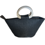 Shiny Black Beach Bag