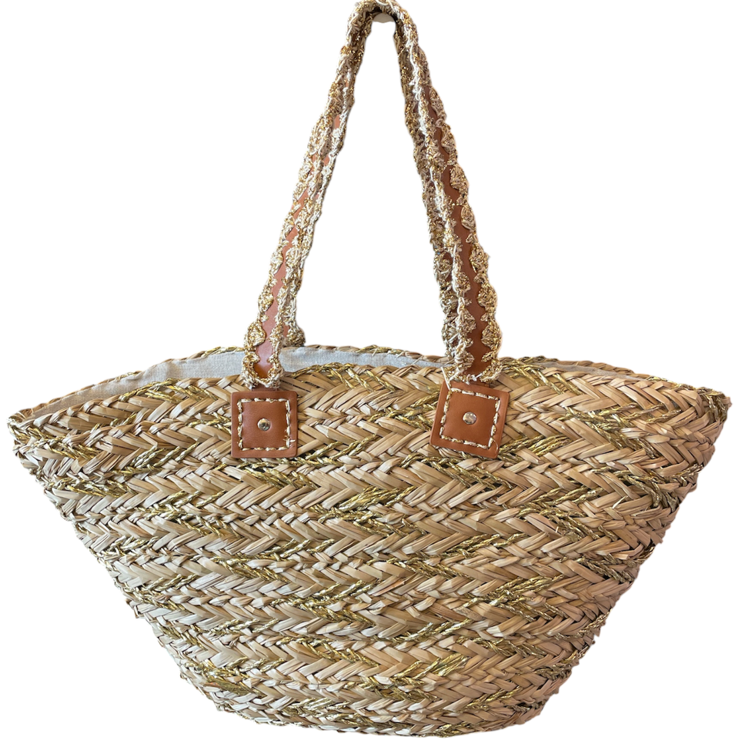 Bolso Flora Collection Beach Bag Gold