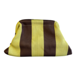 Flora Striped Pouch - Pistachio & Brown