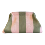 Flora Striped Pouch - Pink & Olive