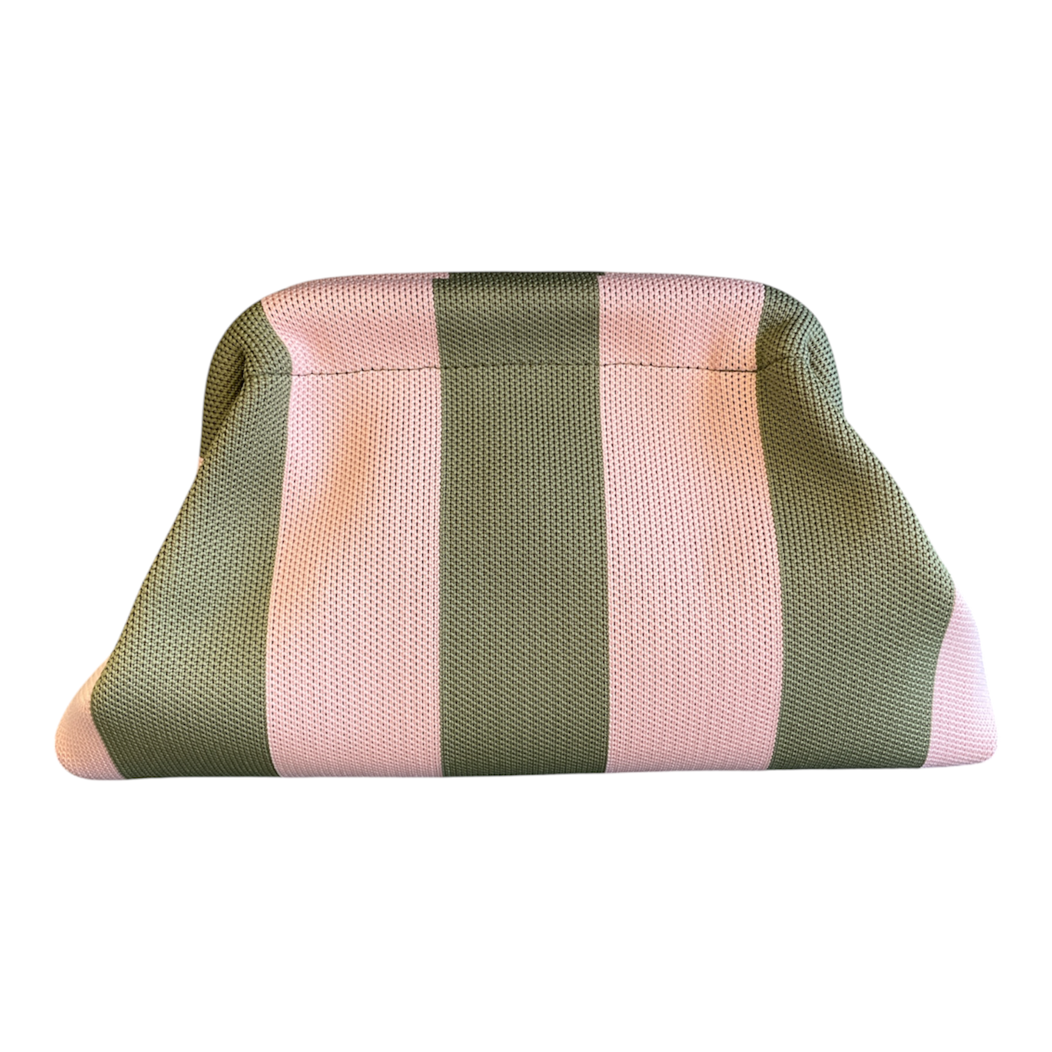Flora Striped Pouch - Pink & Olive