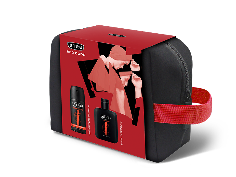Str8 Red Code Gift Set (Eau De Toilette 100ml + Deodorant + Pouch)